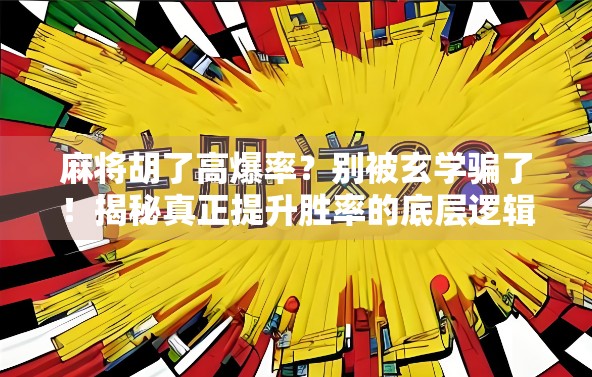 麻将胡了高爆率？别被玄学骗了！揭秘真正提升胜率的底层逻辑